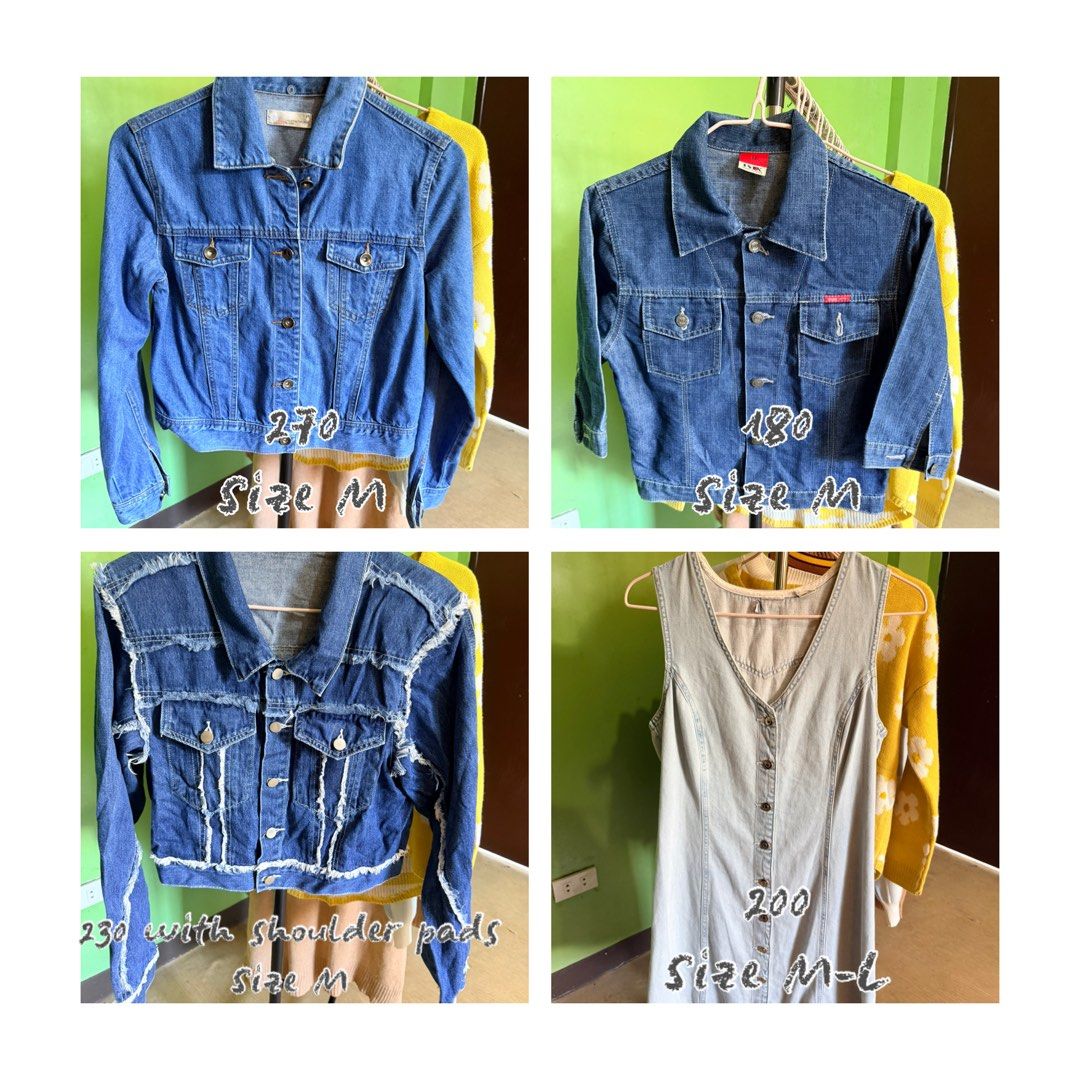 Denim Outfits (Category: Coats, Jackets and Outerwear) located in Muntinlupa City. Submitted by cocofinds023 (Listing ID 1463267405, Image 1). Description: Denim Outfits. If take all 3800. .