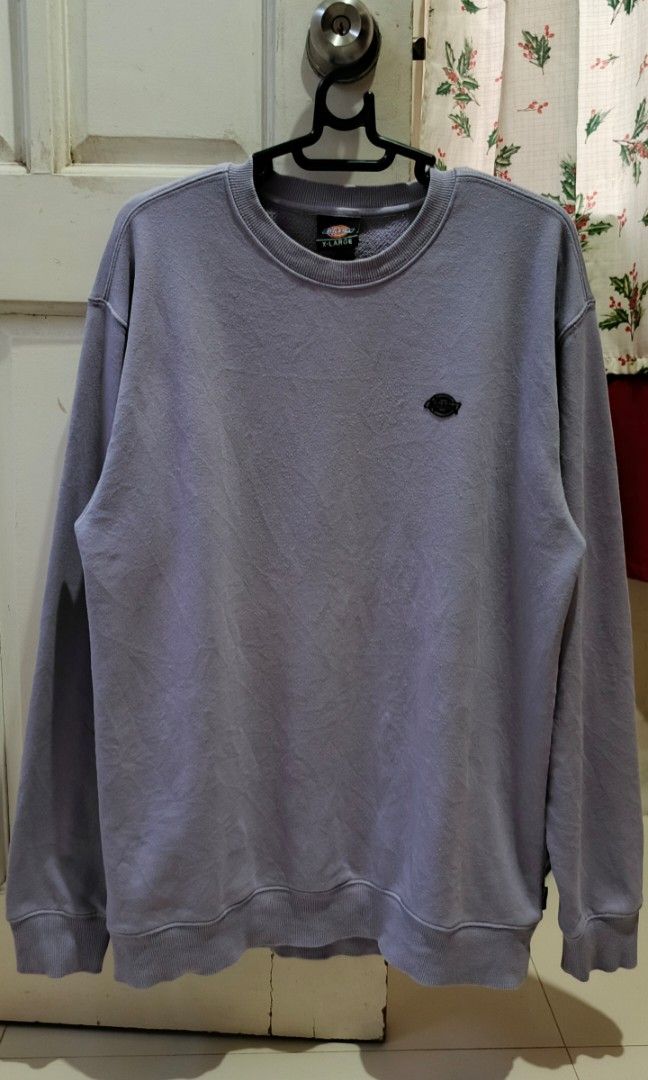 DICKIES SWEATER, PURPLE (Category: Sleep and Loungewear) located in General Santos City (Dadiangas). Submitted by who_isjan (Listing ID 1463237181, Image 1). Description: 9.5 Condition 9.5 Color Rate issue small dot stain size Large on Tag Dimes Width 21.3 Length 30 360 only.