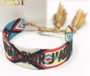 Dior J'Adior Woven Bracelet (Category: Bracelets) located in Bulacan. Submitted by toogoodtobegarbage (Listing ID 1463254526, Image 1). Description: - Woven bracelet - Features colorful geometric patterns - Adorned with tassels - Adjustable tie closure for a perfect fit - Adds flair to any outfit -no flaws.