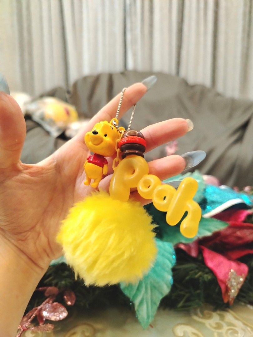 Disney Pooh × Hunny Fur Ball Keychain Charm (Category: Character Goods) located in San Fernando. Submitted by jpmarketplace2023 (Listing ID 1463243992, Image 2). Description: 💚 All items are authentic from Japan. 💛 MOP: GCash (❌️ GCash Protect) 🩵 MOD: LBC only (❌️ S. Checkout, COD, COP) 💙 Meet-up: Vista Mall, San Fernando, Pampanga 💜 All items are on-hand. 🧡 First to pay gets the item first. ❤️ Breakable items are packed with care and cauti