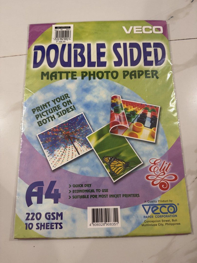 Double Sided Photo Paper 7 sheets (Category: Assessment Books) located in Abucay. Submitted by lnzhy (Listing ID 1463171090, Image 1). Description: .