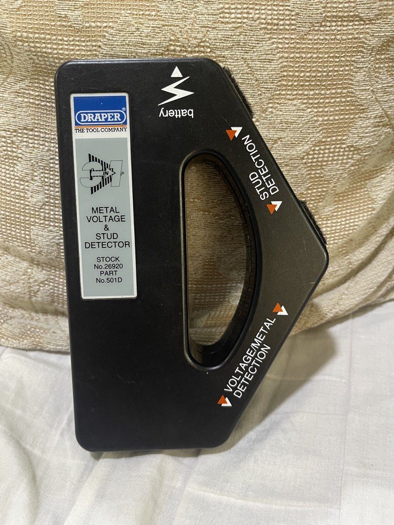 Draper Volt Metal Stud Detector working batt operated (Category: Home Improvement Tools & Accessories) located in Caloocan City. Submitted by red_rob (Listing ID 1463160838, Image 1). Description: Draper Voltage Metal Volt Stud Detector Very good physically 9v batt operated (not included) All controls gana Tested good but as is pa rin at d po ako masyado maruning gumamit nyan, but with all my knowledge testing it, works and functions well. Actual