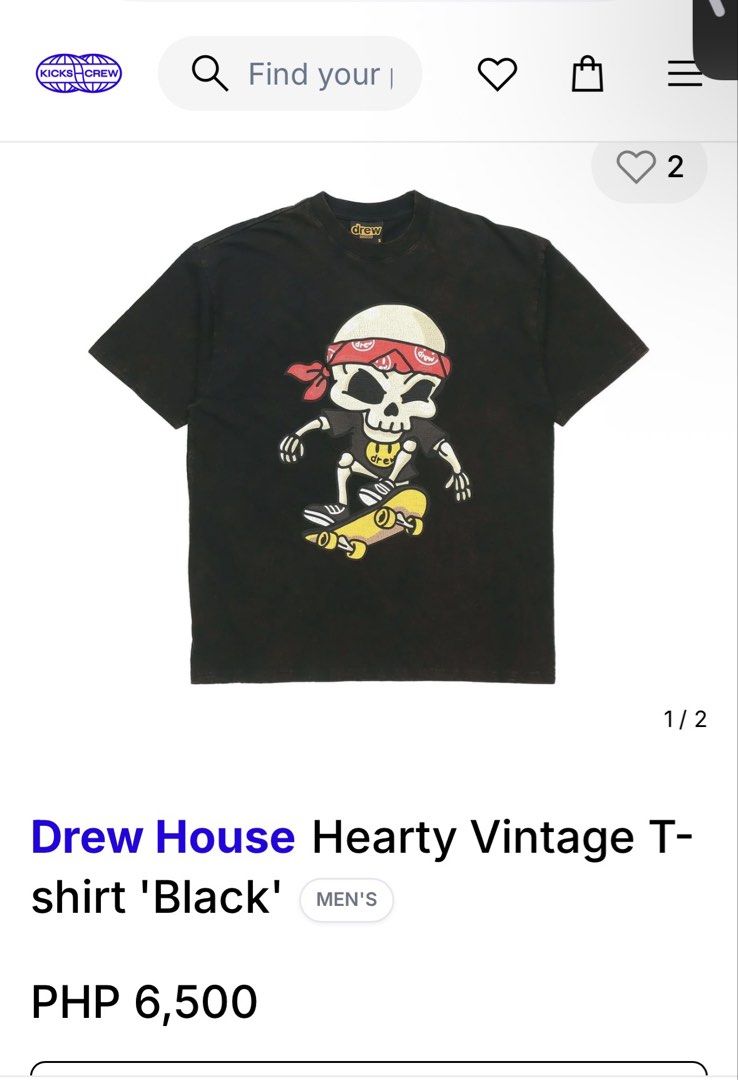 Drew House (Category: Tshirts & Polo Shirts ) located in Kabankalan. Submitted by secondhandgemsz (Listing ID 1463130909, Image 3). Description: Size XL (25W 30L) Like New Color rate 9.5/10 Authentic .