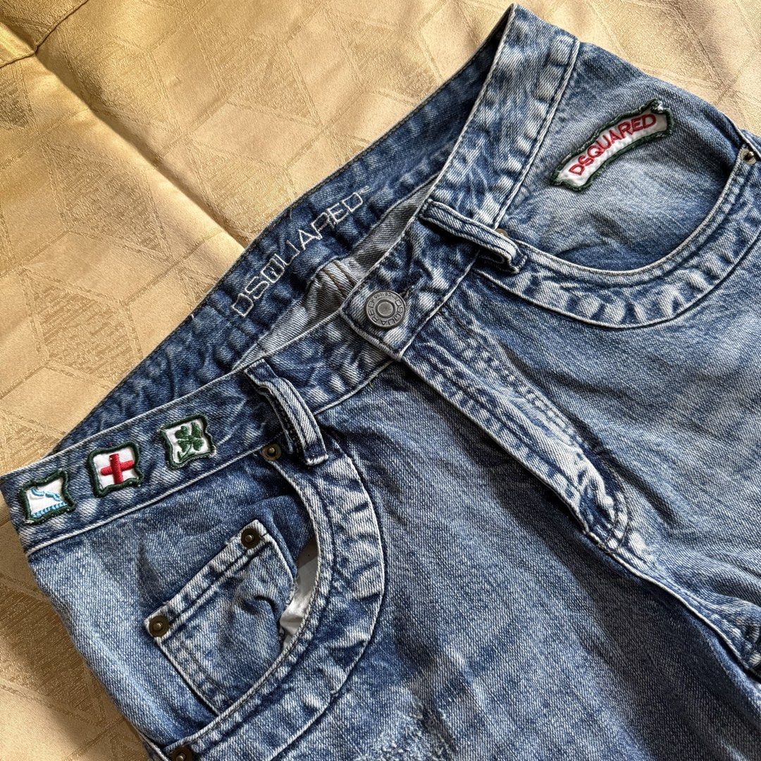 DSQUARED2 Denim Jeans (Category: Jeans) located in Bacolod City. Submitted by margs.lopez (Listing ID 1463269848, Image 2). Description: - DSQUARED2 Jeans - Blue Wash Denim - Distressed Details & Patches - Button Fly - Size: M (Please check measurements for accurate fit) - Condition: Good.