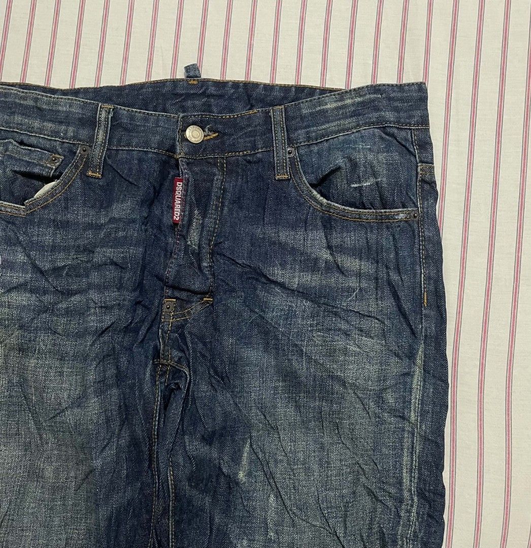 Dsquared Washed Distressed Denim Pants (Category: Jeans) located in Bacolod City. Submitted by abkicks_apparel (Listing ID 1463280178, Image 3). Description: Dsquared Washed Distressed Denim Pants Waistline 32 34 Lenght 41 Original Guaranteed Excellent Condition No Hidden Issues Pm.