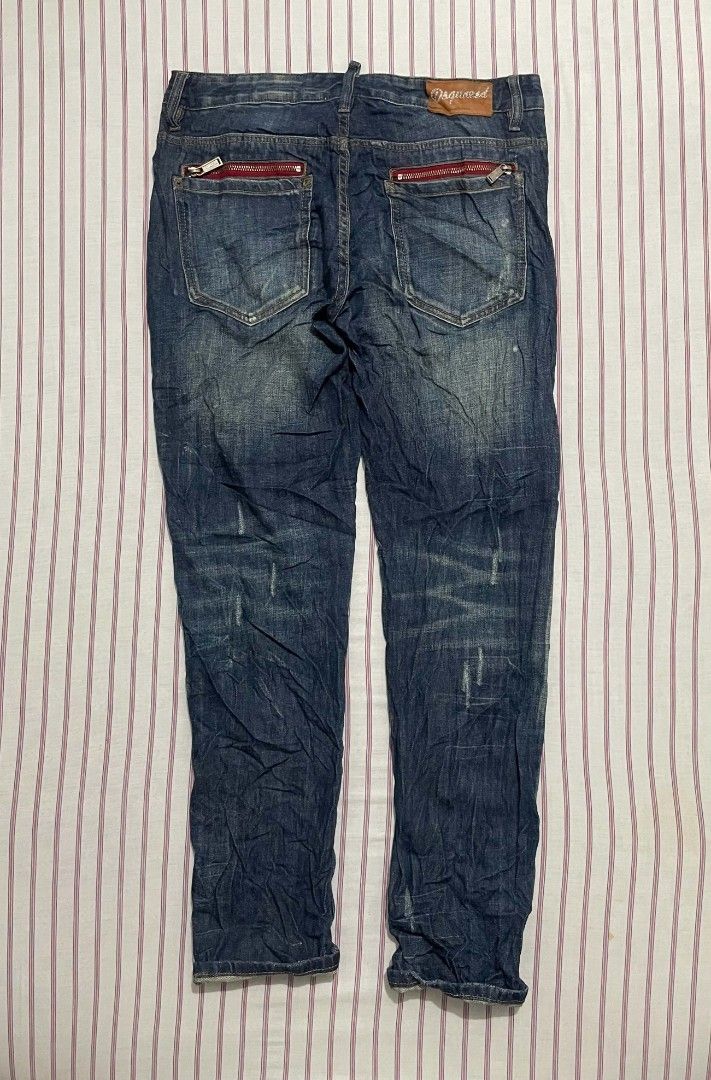 Dsquared Washed Distressed Denim Pants (Category: Jeans) located in Bacolod City. Submitted by abkicks_apparel (Listing ID 1463280178, Image 2). Description: Dsquared Washed Distressed Denim Pants Waistline 32 34 Lenght 41 Original Guaranteed Excellent Condition No Hidden Issues Pm.
