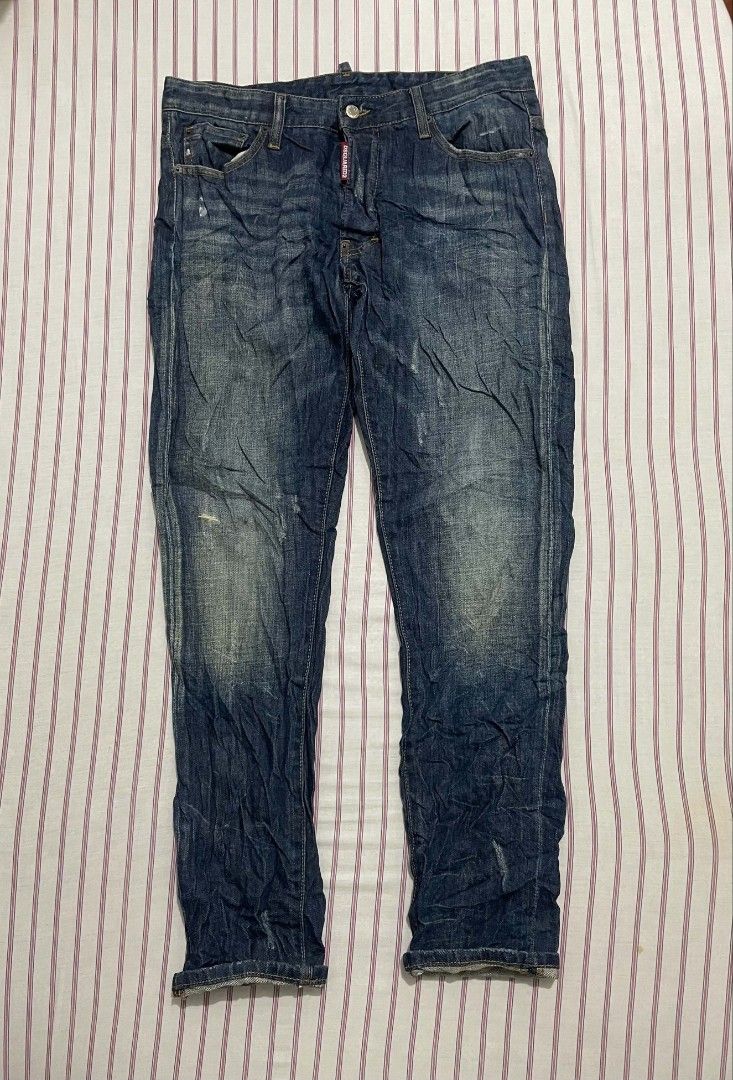Dsquared Washed Distressed Denim Pants (Category: Jeans) located in Bacolod City. Submitted by abkicks_apparel (Listing ID 1463280178, Image 1). Description: Dsquared Washed Distressed Denim Pants Waistline 32 34 Lenght 41 Original Guaranteed Excellent Condition No Hidden Issues Pm.