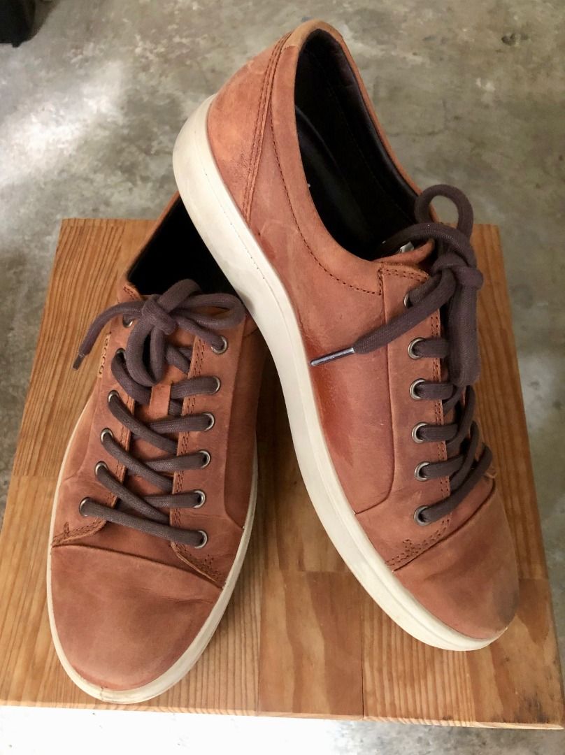 ECCO Men's Soft Leather Shoes (Category: Sneakers) located in Calamba. Submitted by marjoh29436 (Listing ID 1463273021, Image 1). Description: A casual style shoes “ECCO” brand, crafted from high-qualiry brown leather, feature a comfortable lace-up closure and a round toe shape. The rubber outsole provides excellent traction and durability, while the fabric lining and foam insole offer all-day comfort. Ideal for any occasion and comfortable for e
