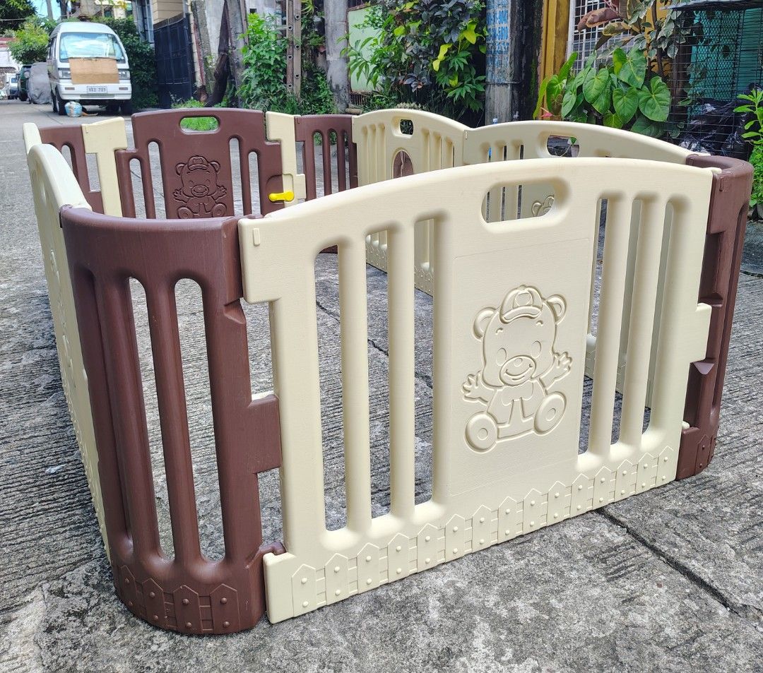 EDU PLAY BABY PLAYPEN BEAR ZONE WITH GATE (Category: Safety Gates, Locks & Protectors) located in Dasmarinas. Submitted by k3japanstoreph (Listing ID 1463230034, Image 3). Description: EDU PLAY BABY PLAYPEN BEAR ZONE WITH GATE 115 centimeters × 194 centimeters Like new condition No issues With gate Spacious play area for babies and toddlers What you see is what you get. Price: ₱3,999 Open for reservation with 50% down payment. Reservation is vali