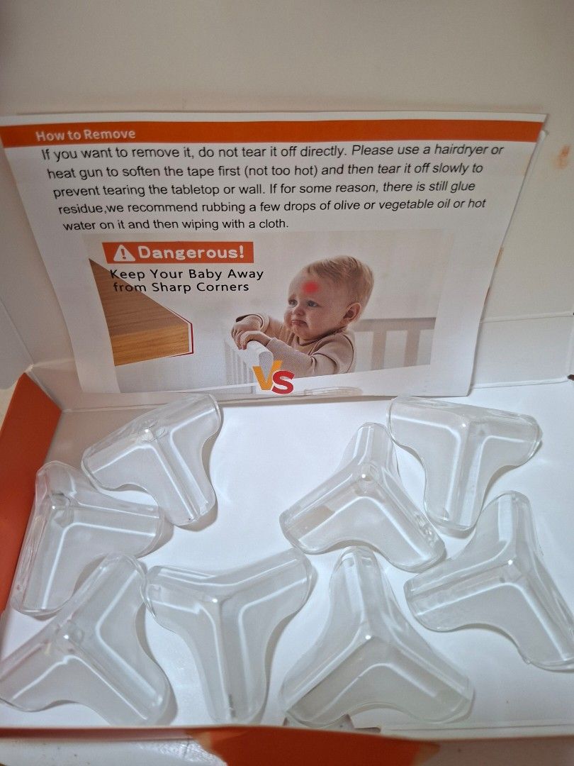 E-PRONSE CORNER PROTECTOR FOR BABIES (Category: Babies & Kids Fashion) located in Las Pinas. Submitted by annachiaonair2037 (Listing ID 1463214439, Image 2). Description: E-PRONSE CORNER PROTECTOR FOR BABIES FROM JAPAN 8PCS PER BOX SOFT PVC WITH ADHESIVE 4 BOXES AVAILABLE Disclaimer: I am not affiliated with, associated with, or authorized by any of the brands featured posted. Any mention of brand names, trademarks, or logos is solely for identif