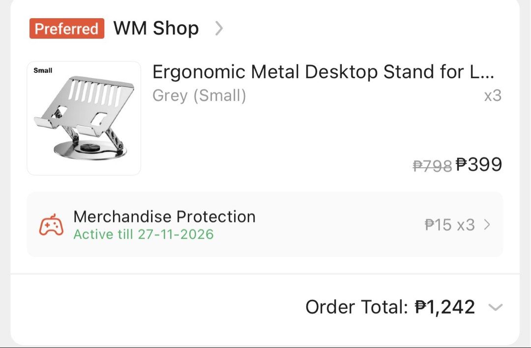 Ergonomic Metal Desktop Stand for Laptops and Tablets (Category: Other Mobile & Gadget Accessories) located in Manila. Submitted by coastal.cottage (Listing ID 1463271893, Image 1). Description: Ergonomic Metal Desktop Stand for Laptops and Tablets N3/N4 RFS: Didn’t need this extra one.