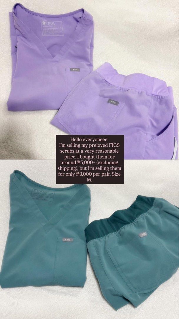 FIGS TOP and PANTS (Category: Others Tops) located in Manila. Submitted by andreafayem (Listing ID 1463137136, Image 1). Description: Selling my Figs Top and Pants Size: Medium Both were used only once and twice ‘cause is not my size 🥺 ₱3K/pair Location: Manila, Pasig, Rizal, Mandaluyong.
