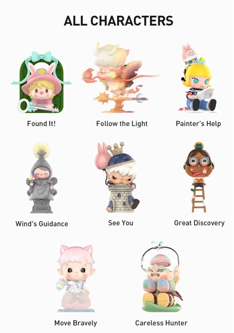 Finding Mokoko Series (Category: Designer & Blind Box Toys) located in Muntinlupa City. Submitted by litol_aniks (Listing ID 1463225447, Image 3). Description: ⋆. 𐙚 ˚ popmart finding mokoko series 🛒 ₱400 each (pucky, molly, pino jelly, sweet bean) 🛒 ₱600 (hacipupu, dimoo) 🛒 ₱700 (hirono) 🛒 ₱500 (crybaby) ⤷ sealed foil, open from bottom box ⤷ complete, open to check card only ⤷ authentic; onhand and ready to ship mop: gcash, gotyme, bpi mod: 