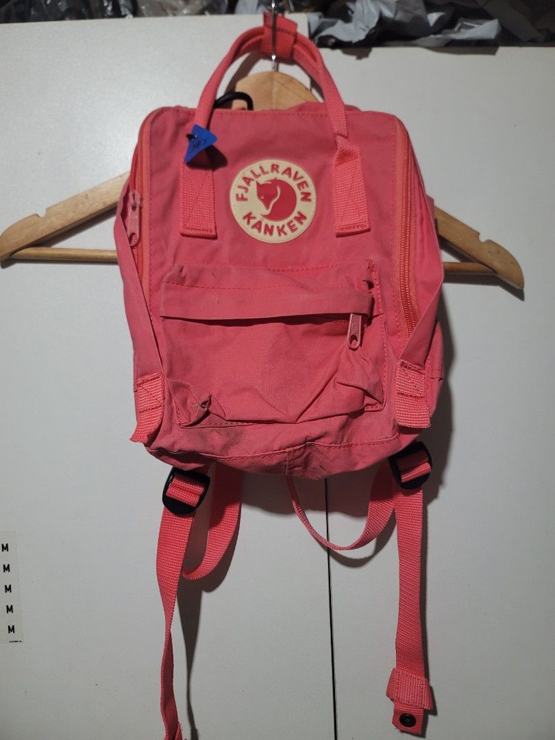Original Fjallraven Kanken Mini Pink Backpack (Category: Backpacks) located in Cabanatuan. Submitted by mjsabado74120 (Listing ID 1463264736, Image 1). Description: - Pink Fjallraven Kanken Mini backpack - Classic design with front zip pocket and main compartment - Adjustable straps - Small size, ideal for essentials - Perfect for daily use or travel - no issue with signs of usage only - removable stains, needs wash only no return. no exchange. .