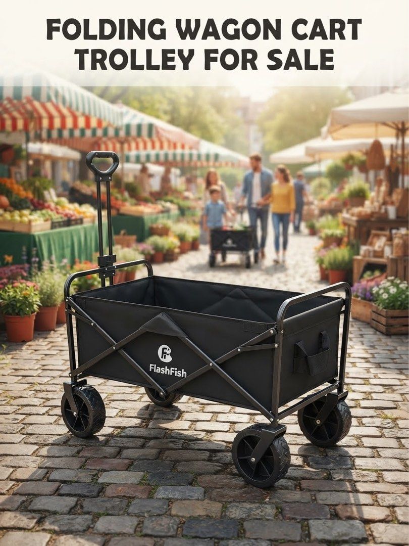 Folding wagon cart (Category: Outdoor Furniture) located in Pasig City. Submitted by gammad_05 (Listing ID 1463273633, Image 1). Description: Folding Wagon cart 💚🤍❤️ Make carrying your groceries, market finds, shopping,or camping gear a breeze with our heavy-duty, foldable wagon carts! Sturdy, space-saving, and built for convenience. 📍 Visit us at: 154 V. Lara at Sumilang, Pasig City 📍malabon warehouse (for pick up only no walkin wholesale on