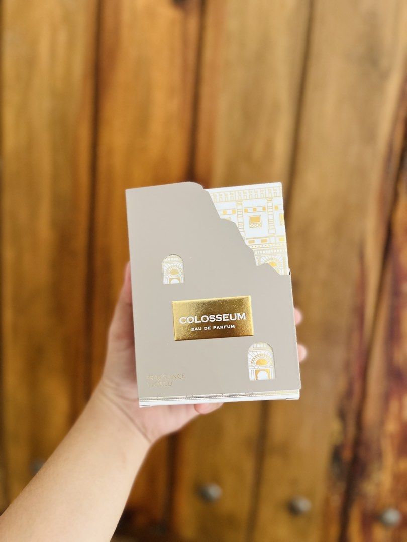 Fragrance World Colosseum Eau de Parfum (Category: Fragrance & Deodorants) located in Bacolod City. Submitted by vintage_vogue6100 (Listing ID 1463210663, Image 1). Description: - Fragrance: Colosseum Eau de Parfum by Fragrance World - Size: 100ml bottle - Packaging: Unique design inspired by the Colosseum - Ideal for: Collectors or as a special gift - Scent: Distinctive and captivating.