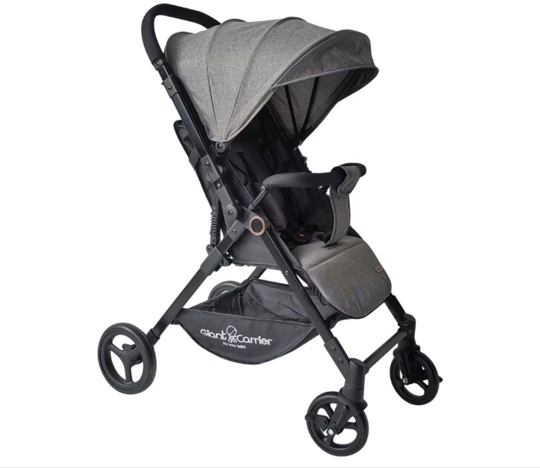 Giant Carrier Baby Stroller Grey (Category: Strollers) located in Quezon City. Submitted by thriftiquebynylie (Listing ID 1463214612, Image 1). Description: - Brand: Giant Carrier Kyrie Stroller - Color: Grey - Lightweight and easy to maneuver - Features a canopy for sun protection - Includes a storage basket underneath - Equipped with a safety harness - Folds for convenient storage - Ideal for everyday use.