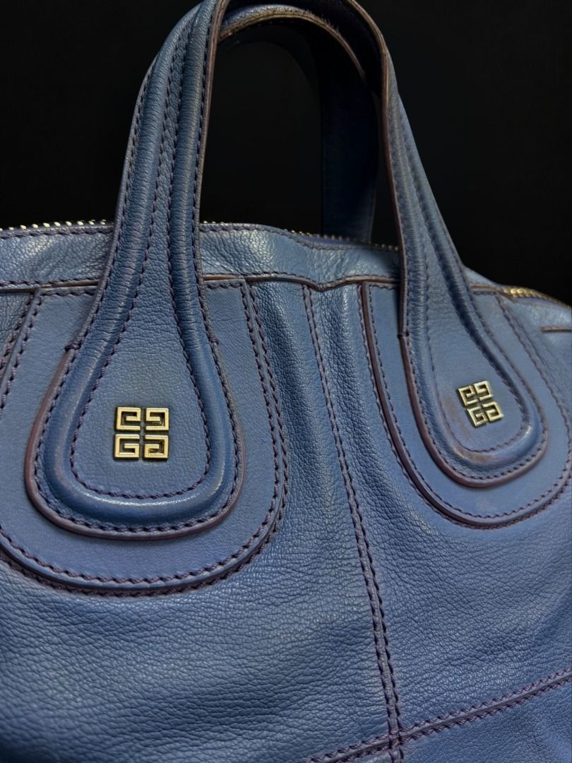 Givenchy Blue Leather Nightingale Bag (Category: Luxury Bags & Wallets) located in Caloocan City. Submitted by grandbear.ee4db0 (Listing ID 1463203066, Image 2). Description: GIVENCHY NIGHTINGALE BAG ₱15,000 | Negotiable Specifications: • Brand: Givenchy • Model: Nightingale • Color: Blue • Material: Leather • Hardware: Gold-tone Givenchy 4G Logo Hardware • Style: Large Top-Handle / Shoulder Tote • Design: Signature Nightingale double handles wit