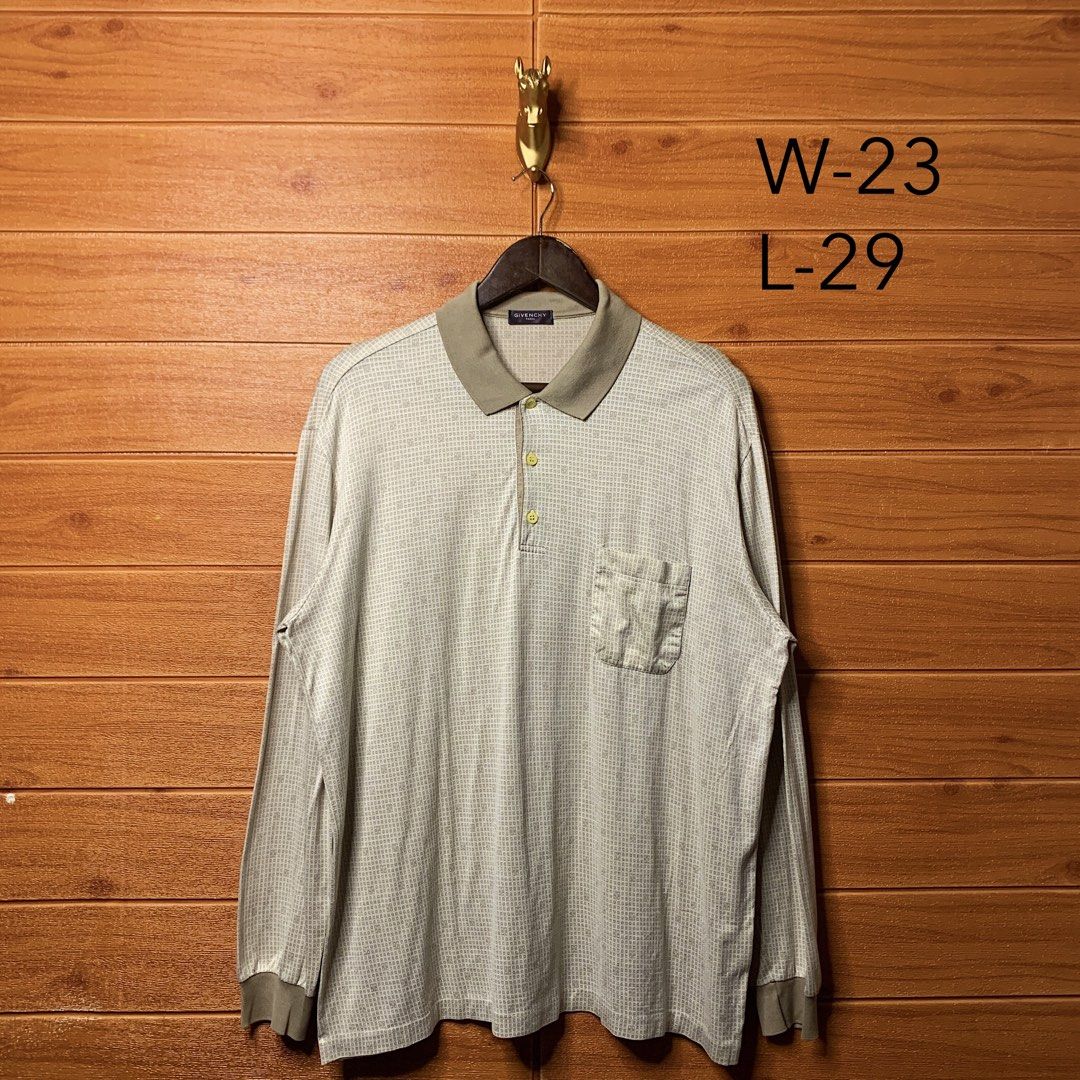 Givenchy Paris 4G Monogram Polo long sleeves (Category: Formal Shirts) located in Quezon City. Submitted by donklasiko (Listing ID 1463124781, Image 2). Description: Condition: 9.5+/10 Pristine condition Issue: non Refer to the dimension 🤗 PM FOR MORE DETAILS NO RETURN, NO EXCHANGE & NO REFUND! ✅I ALSO ACCEPT TRADE/SWAP TO ANYTHING JUST DROP YOUR OFFER Please manage your expectations, this is a secondhand item. What you see is what you get 😊 💵