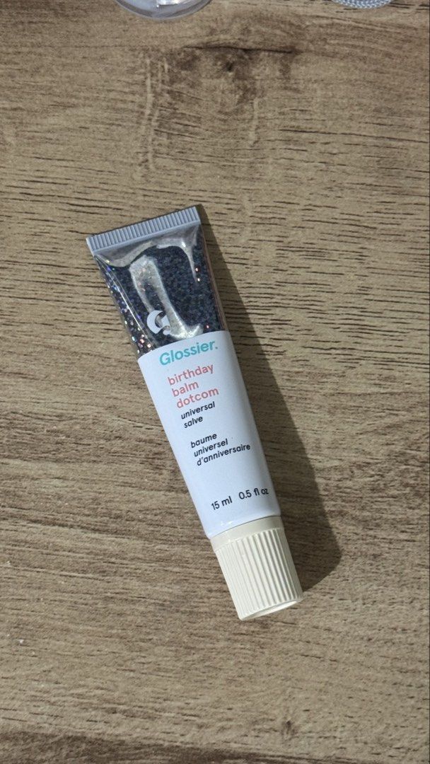 Glossier Birthday Balm Dotcom (Category: Makeup) located in Angeles City. Submitted by leleleemon (Listing ID 1463155478, Image 1). Description: no box, unused.