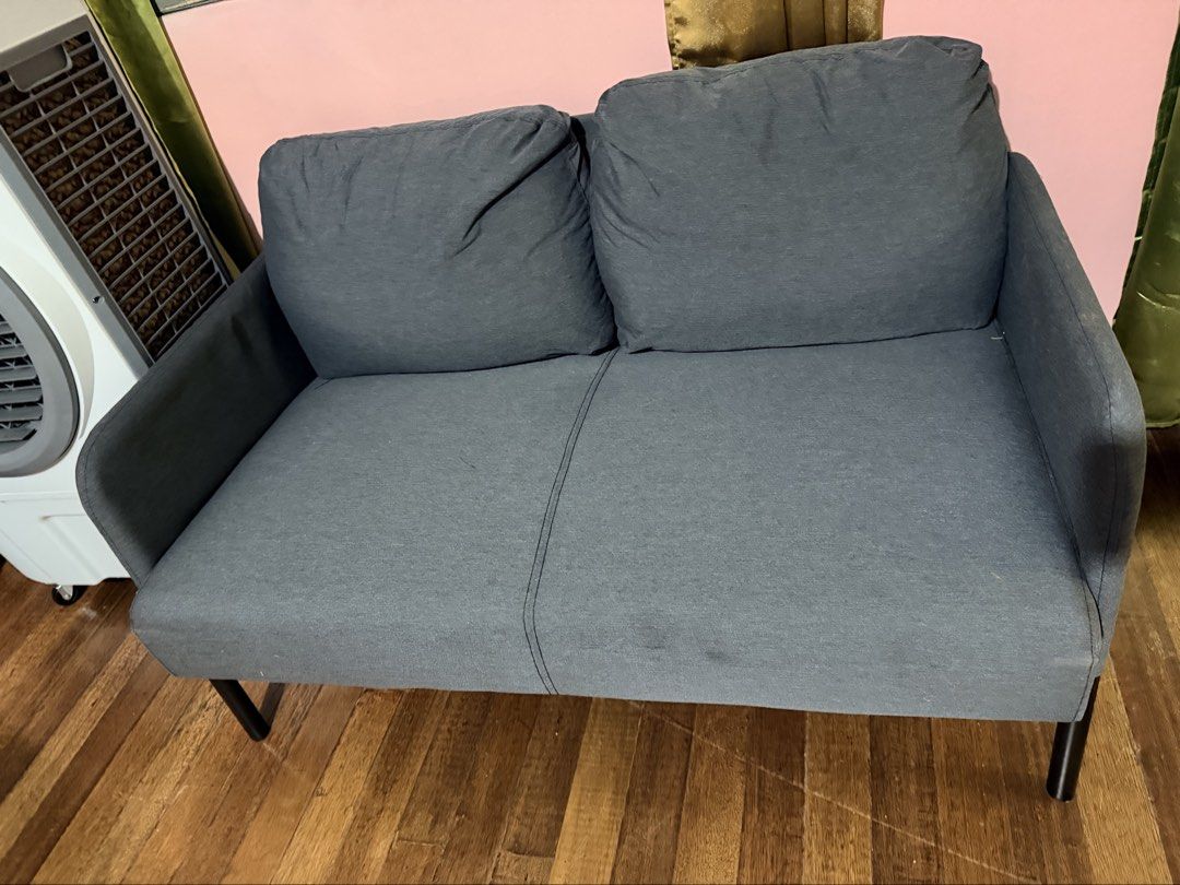 Glostad IKEA Sofa (Category: Sofas) located in Manila. Submitted by safeshackph (Listing ID 1463324219, Image 2). Description: - Glostad Sofa from IKEA - Assembled already - Bought first week of September - Minimal usage - Compact design, ideal for smaller spaces - Suitable for living rooms or bedrooms RFS: moved out and no space for it 📍 Pickup at Monumento, Caloocan.