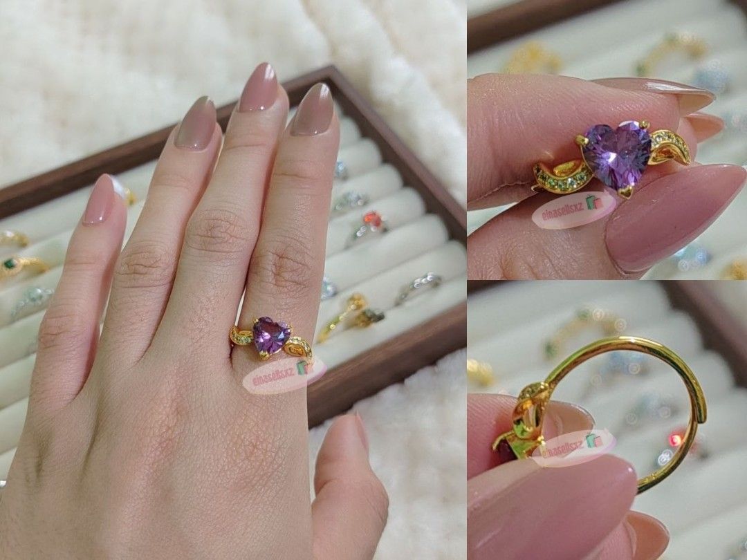 Gold Plated Alexandrite Heart Ring (Category: Rings) located in Basista. Submitted by einasellsxz (Listing ID 1463233029, Image 1). Description: .