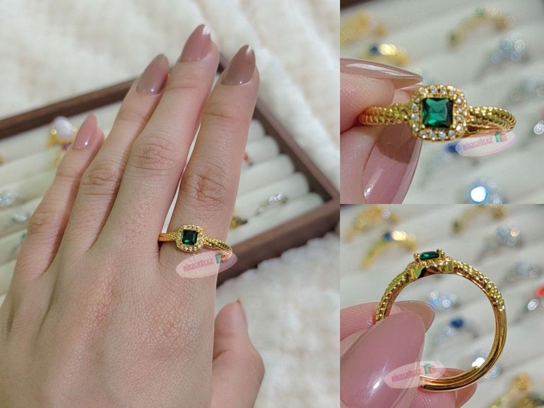 Gold plated Emerald Ring (Category: Rings) located in Basista. Submitted by einasellsxz (Listing ID 1463227051, Image 1). Description: .
