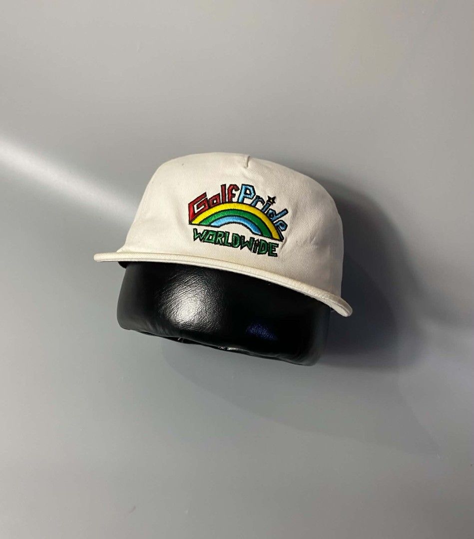 Golf six panel cap (Category: Caps & Hats) located in Bacolod City. Submitted by jollyst4ffs. (Listing ID 1463266482, Image 3). Description: gold six panel cap snap back excellent one size fits all missing washtag -dm.