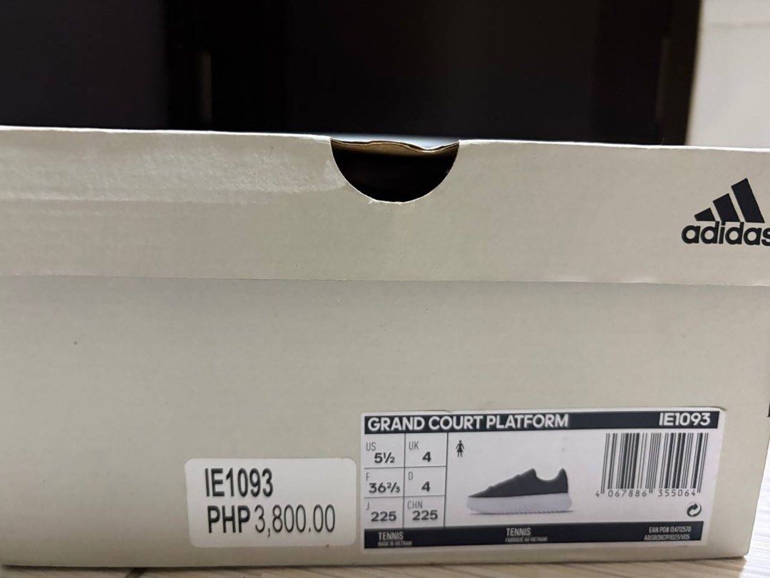Grand Court Platform Adidas (Category: Sneakers) located in San Juan City. Submitted by gyo_nam (Listing ID 1463246966, Image 3). Description: ✨ FOR SALE ✨ Adidas Grand Court Platform Shoes 👟 📌 Size: 5 1/2 📌 Brand new — never been used 📌 Complete with box 📌 Gifted to me, but unfortunately not my size/style 💰 Selling for ₱2,000 (Original price of 3,800) 📦 With original box ✨ Perfect condition — brand new and never worn! DM me if interested!