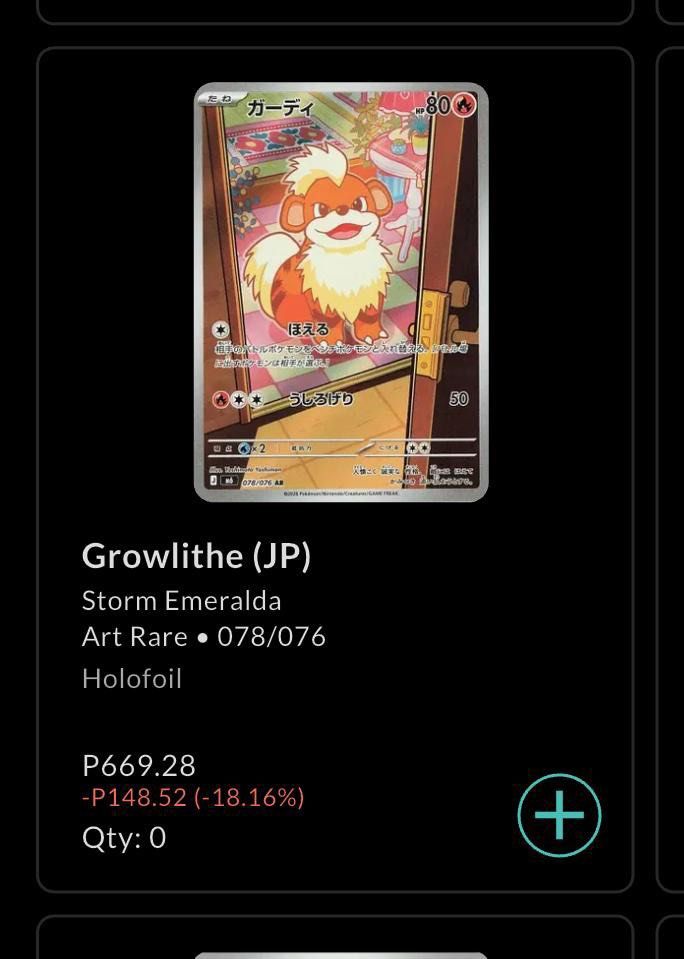 Growlith (JP) AR - Storm Emeralda/Delta Reign (Category: Raw Singles) located in Taguig. Submitted by shponline (Listing ID 1461632947, Image 3). Description: Pokemon Card - Growlith (JP) from Storm Emeralda AR Bought in Japan 🇯🇵 50% downpayment to reserve. #pokemoncard #pokemoncards #pokemon #growlith.