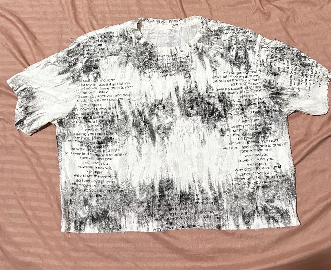grunge graphic white tee | y2k emo goth affliction (Category: Tshirts & Polo Shirts ) located in Tagaytay City. Submitted by siegeoftroy (Listing ID 1463241678, Image 1). Description: no when worn.