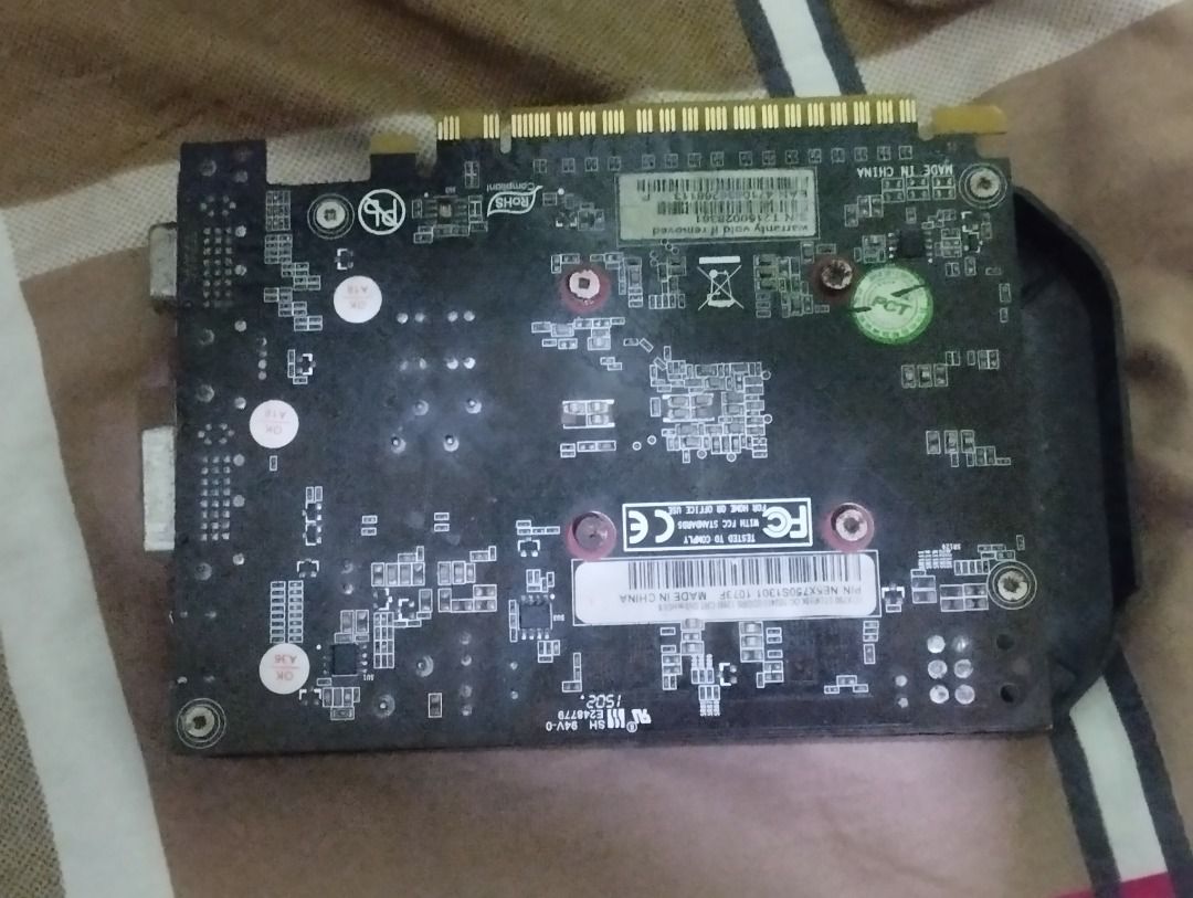 Gtx 750 "shorted gpu" (you can try fix it yourself) (Category: Computer Parts) located in Caloocan City. Submitted by marlonvaldezjr (Listing ID 1463171136, Image 2). Description: Ive used it for a couple of months and when there was a power outage it just didn't turned on, so i believe it shorted..