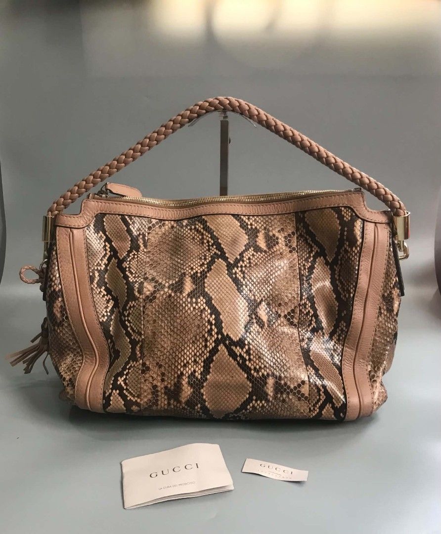 Gucci Bella python hobo bag (Category: Luxury Bags & Wallets) located in Santa Rosa. Submitted by _ba_mo_si_ (Listing ID 1463145530, Image 1). Description: Plus sf Bag only Dm.