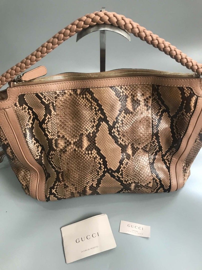 Gucci Bella python hobo bag (Category: Luxury Bags & Wallets) located in Santa Rosa. Submitted by _ba_mo_si_ (Listing ID 1463145530, Image 2). Description: Plus sf Bag only Dm.