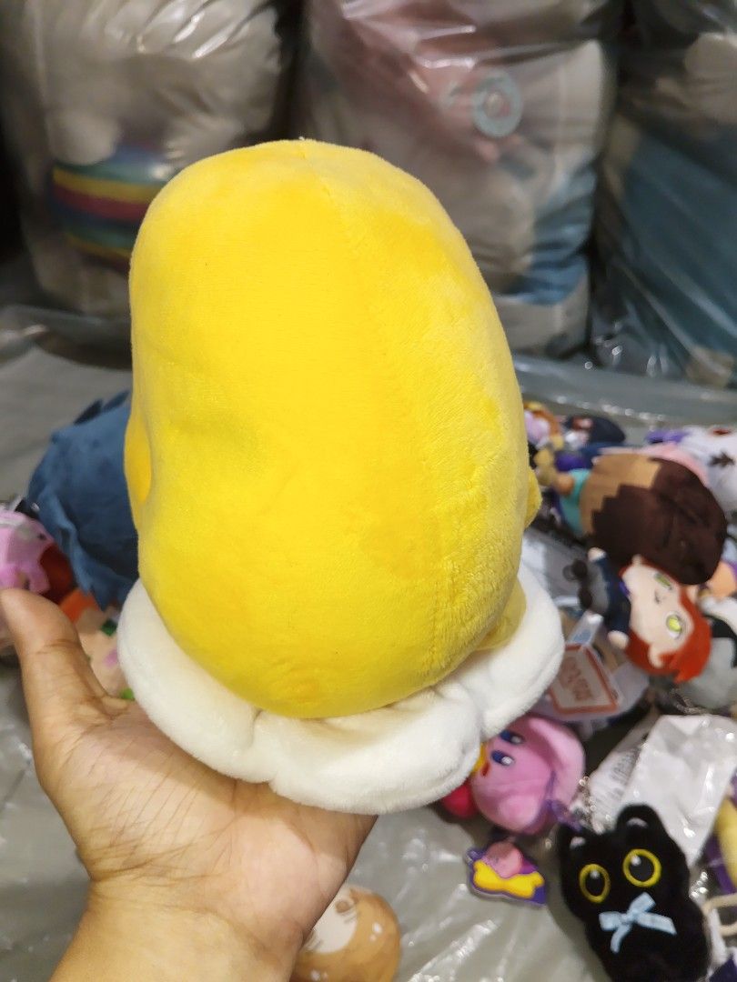 gudetama sitting on a white cushion (Category: Plushies & Soft Toys) located in San Marcelino. Submitted by cmplushies (Listing ID 1463192183, Image 2). Description: .
