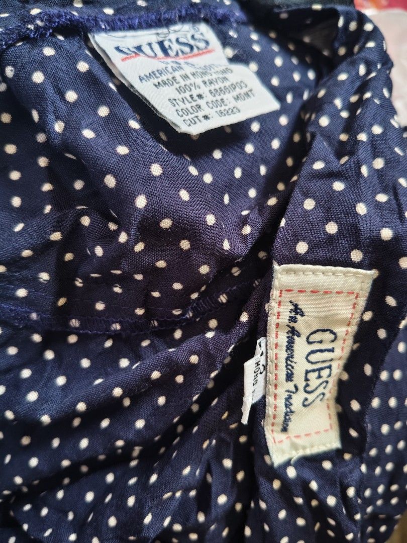 Guess Mini Polka Dress (Category: Dresses) located in Nabunturan. Submitted by mariposa_clo (Listing ID 1463147495, Image 3). Description: Thrifted but washed. Location: Davao de Oro.