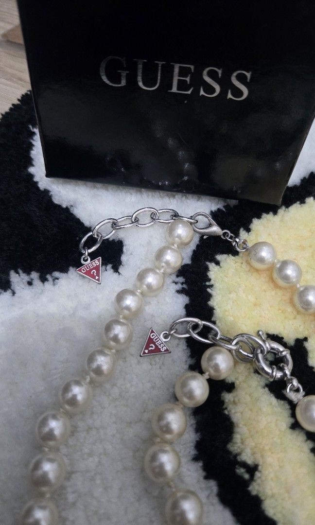 GUESS Necklace & Bracelet Set (Category: Necklaces) located in Agoncillo. Submitted by ariannacvii (Listing ID 1463194265, Image 2). Description: ✨ GUESS Necklace & Bracelet Set ✨ Selling this stylish GUESS necklace and bracelet set as part of my jewelry decluttering. ✨ Brand: GUESS ✨ Set Includes: 1 Necklace + 1 Bracelet ✨ Condition: Pre-owned ✨ Style: Matching set 💰 Price: ₱ 1000 for the set 🚚 Shipping fee is NOT included and will be paid by 