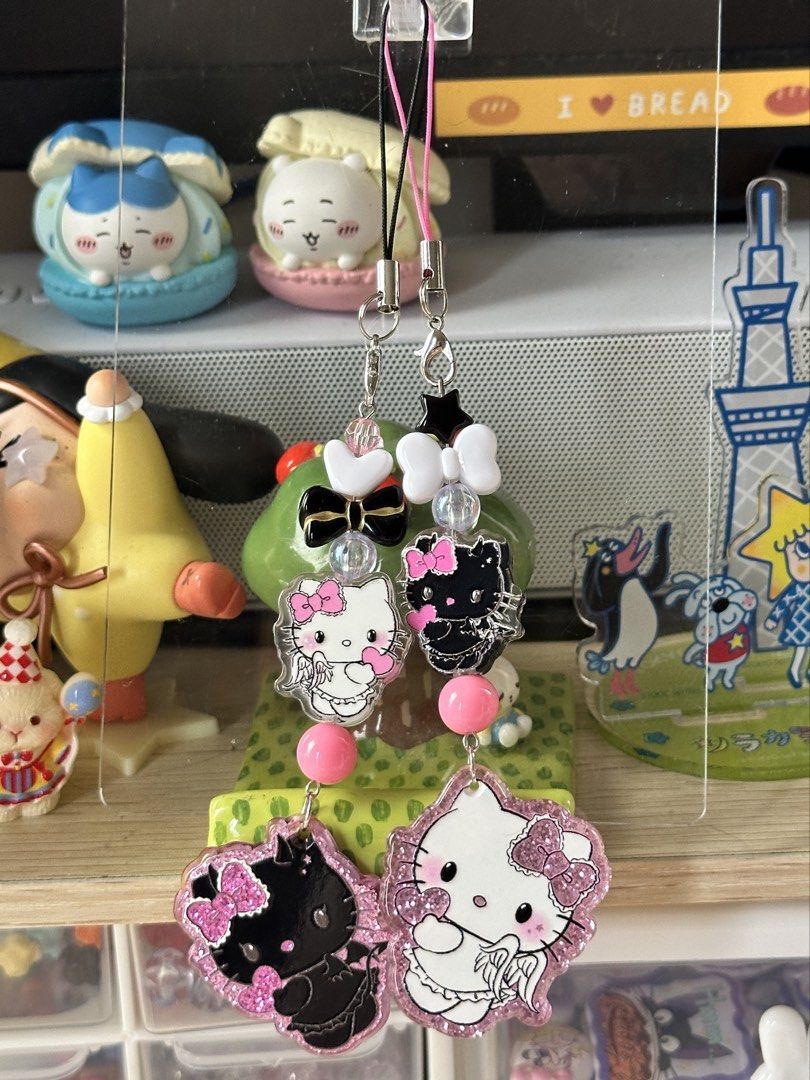 Handmade Hello Kitty Angel Debil Phone Charms (Category: Charms) located in Cainta. Submitted by pomocha (Listing ID 1463247108, Image 1). Description: 🍀Please read before ordering🍀 🪽Hellokitty Angel Main Charm - AVAILABLE 😈 Hello Kitty Debil Main Charm - AVAILABLE 🍎These charms are handmade by me 🍎When being delivered to you they will be packed with care with proper packaging (plastic and paper backing) for your charm 🫶 🍎There is usually