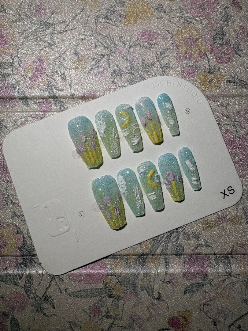 Handmade Press On Nails Tier 2 (Category: Hands & Nails) located in Caloocan City. Submitted by aicas.wearhouse (Listing ID 1463222016, Image 3). Description: All handmade and will come with nail kit tools Size: xs-s 175 each.