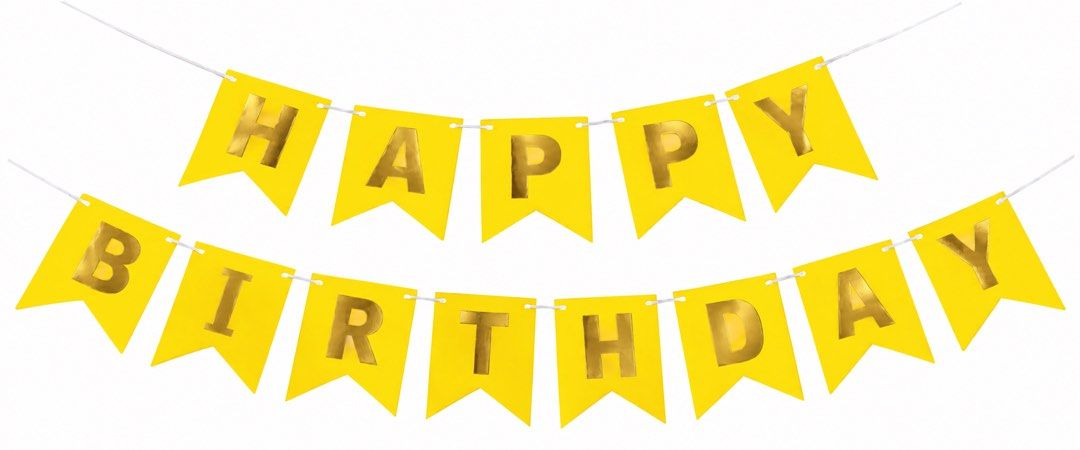 Happy Birthday Banner - Various Colors Available (Category: Occasions & Party Supplies) located in Quezon City. Submitted by littleparties (Listing ID 1463249579, Image 3). Description: - Festive 'Happy Birthday' banners - Available colors: Bright Pink, Blue, Yellow, Silver Glitter - Strung on white cord, ready to hang - Ideal for birthday parties and events.
