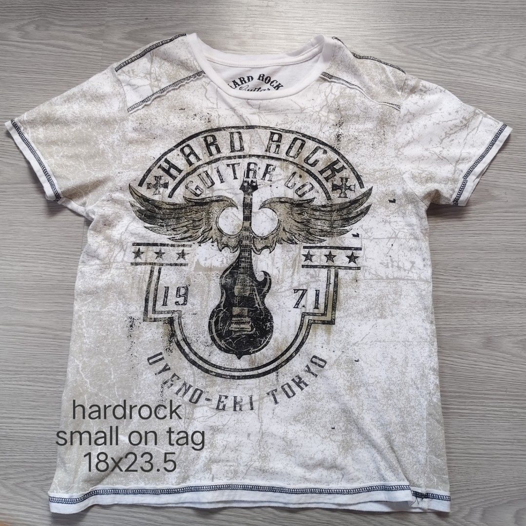 hardrock shirt (Category: Activewear) located in Amadeo. Submitted by josephotep (Listing ID 1463218702, Image 1). Description: hardrock shirt small on tag 18x23.5 as new no issue 350 plus sf loc cavite pm📥.