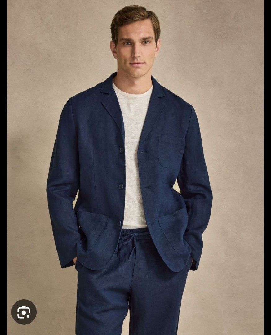 Hazzy Navy Blue Linen Blend Blazer Jacket (Category: Coats, Jackets and Outerwear) located in Manila. Submitted by PrinceDani.Clothing (Listing ID 1463270146, Image 1). Description: hazzys navy linen blazer small to semi med 20in width 28in length excellent condition .