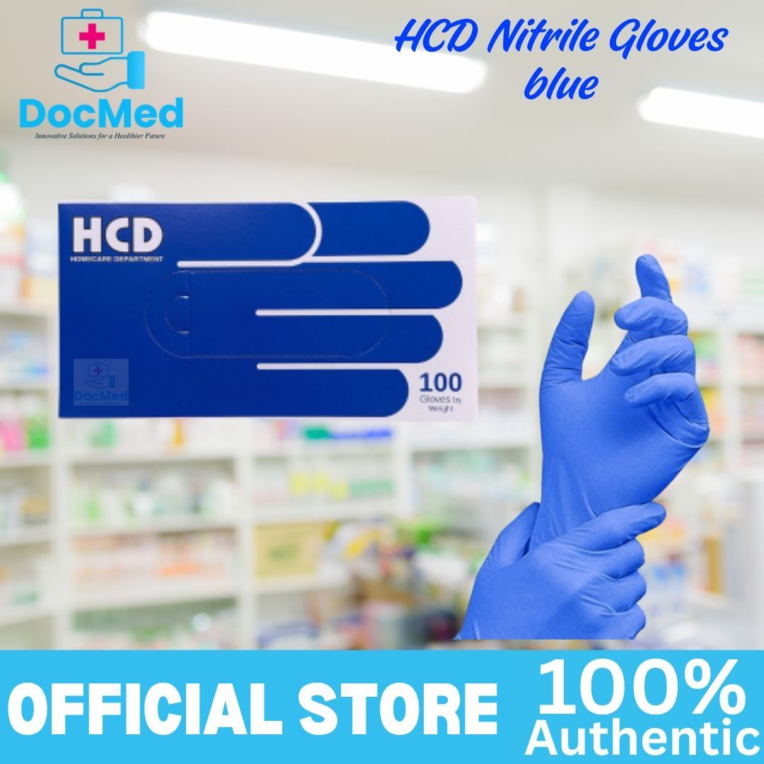 HCD BLUE NITRILE GLOVES (Category: Medical Supplies & Tools) located in Quezon City. Submitted by zee_010200 (Listing ID 1463190099, Image 2). Description: - POWDER-FREE & COMFORTABLE - AVAILABLE SIZES: SMALL, MEDIUM, LARGE 🧤 HCD BLUE NITRILE GLOVES | AVAILABLE NOW IN ALL SIZES! | RETAIL & BULK.