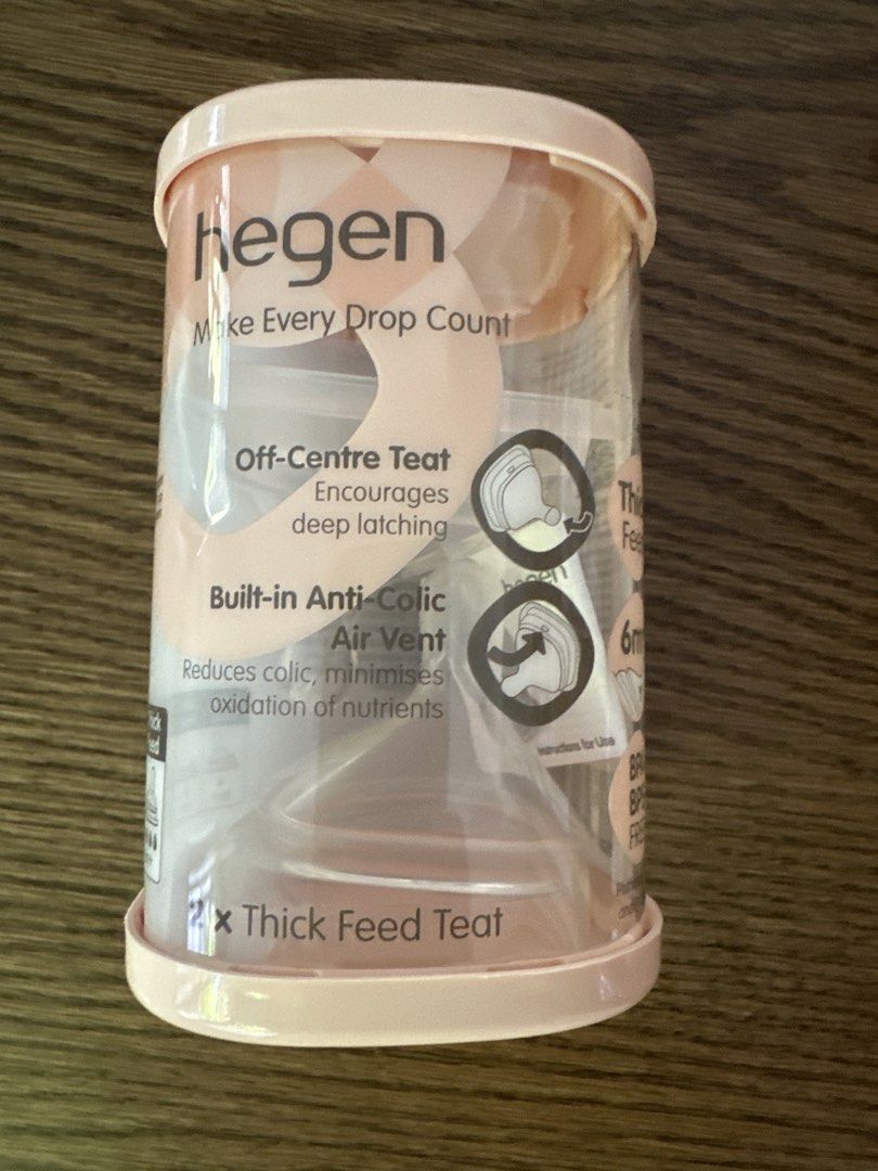 Hegen Off-Centre Teat - Thick Feed (Category: Breastfeeding & Bottle Feeding) located in Paranaque City. Submitted by jackson_wang123 (Listing ID 1463139221, Image 1). Description: - Hegen Teats - Pack of 2 - Suitable for babies 6 months+ - Off-center design promotes deep latch - Built-in anti-colic air vent - Reduces colic and fussiness - Minimizes nutrient oxidation.