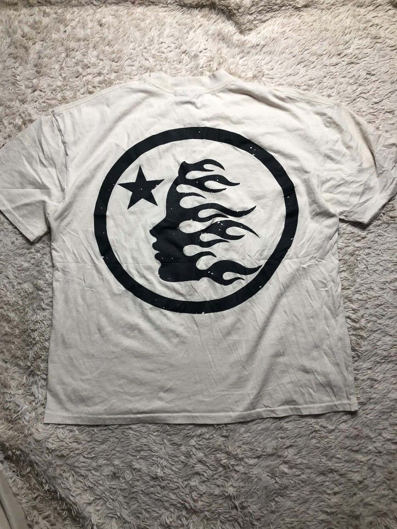 Hellstar shining Boy logo Tee (Category: Tshirts & Polo Shirts ) located in Manila. Submitted by truecat.00a53a (Listing ID 1463303344, Image 2). Description: size xl excellent condition legit and authentic with scan authenticity.