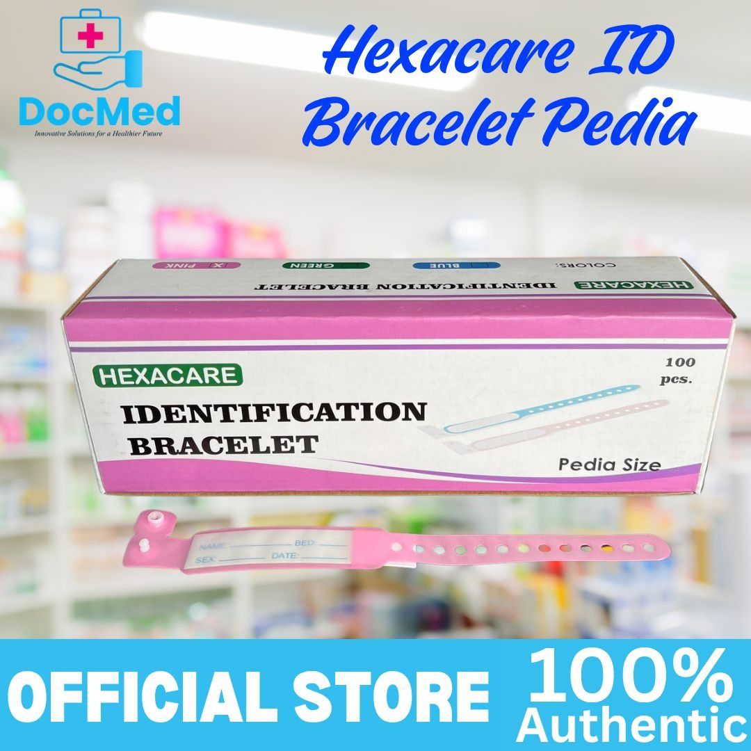 Hexacare Identification Bracelet Pedia Size - 100 pcs (Category: Medical Supplies & Tools) located in Quezon City. Submitted by zee_010200 (Listing ID 1463181638, Image 3). Description: - Hexacare Identification Bracelets - Pedia Size - Box of 100 pieces - Ideal for Hospitals & Clinics.