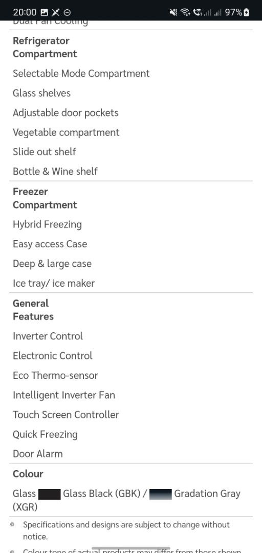 RUSH | Hitachi Stylish 2 Door Bottom Freezer Refrigerator (Category: Refrigerators and Freezers) located in Pasig City. Submitted by xjenn (Listing ID 1463243493, Image 3). Description: RUSH RFS: Need funds Very good condition. Check all you want !!Wala na po receipt- di na makita and not sure sa warranty. about 3 to 4 yrs. - Hitachi Bottom Freezer Refrigerator - Stylish 2-door design - Total Capacity: 330L (Fridge 115L, Freezer 215L) - Advanced 