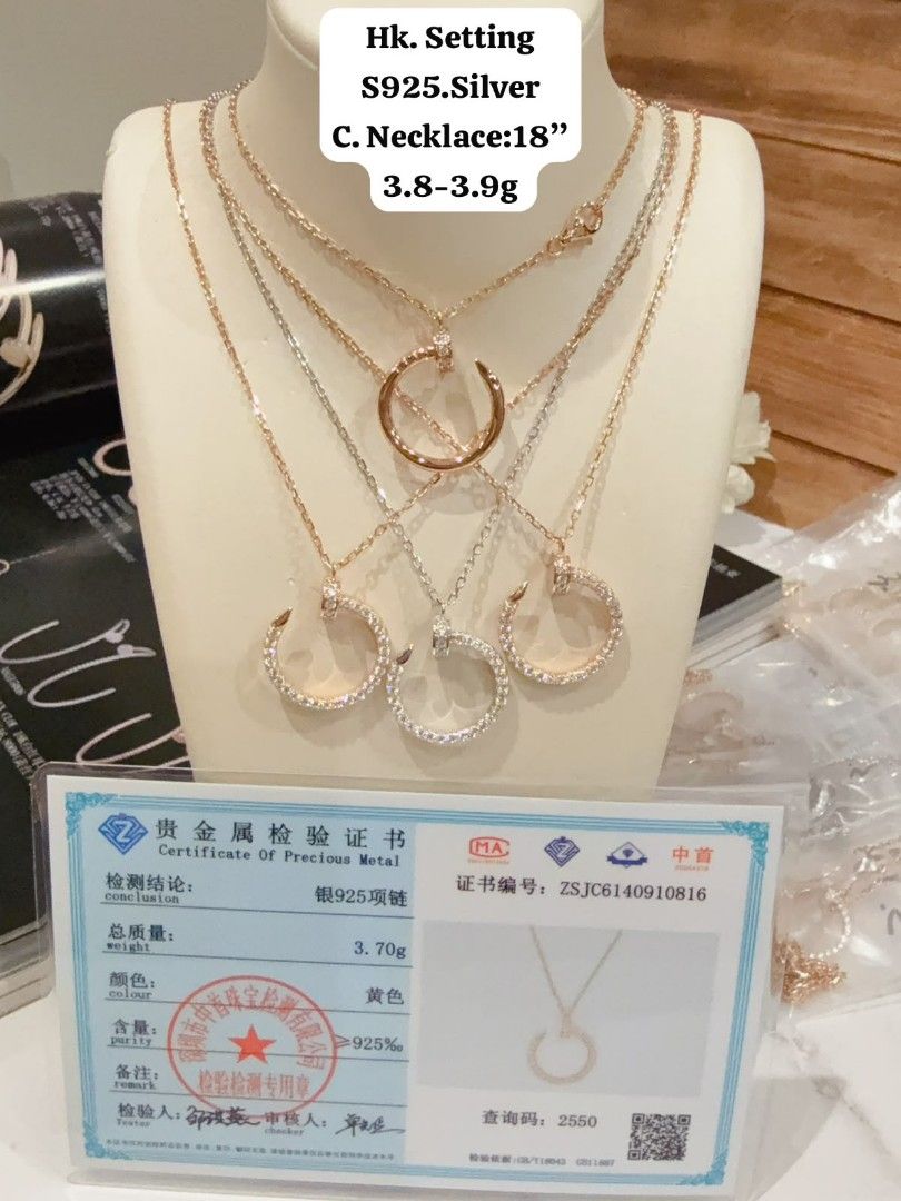 HK setting S925 silver nail necklace (Category: Necklaces) located in Manila. Submitted by bhelgoldseller2ndaccount (Listing ID 1463135389, Image 3). Description: Brandnew Real S925 Silver 950/grams Pm me for actual grams available.