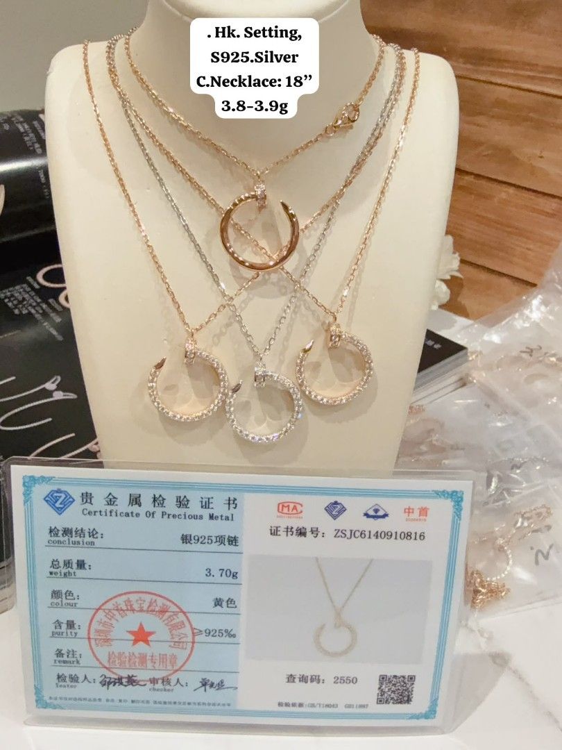 HK setting S925 silver nail necklace (Category: Necklaces) located in Manila. Submitted by bhelgoldseller2ndaccount (Listing ID 1463135389, Image 2). Description: Brandnew Real S925 Silver 950/grams Pm me for actual grams available.