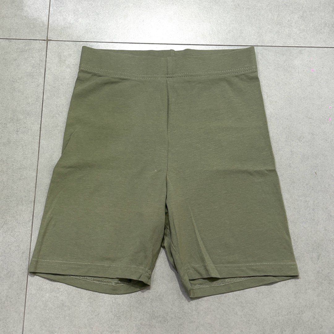 H&M Basic Green Cotton Biker Shorts - Size S (Category: Activewear) located in Manila. Submitted by humabn (Listing ID 1463279471, Image 1). Description: - Worn only once - Comfortable cotton shorts - Elastic waistband for a relaxed fit - Please check photos for detailed condition.